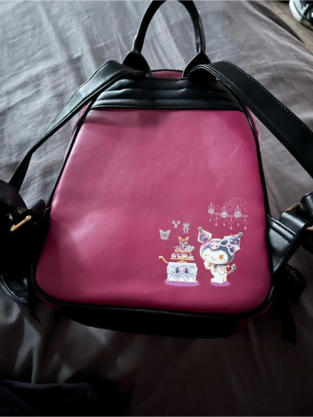Her Universe Purple Quilted Heart-Front Backpack with Pink Accents